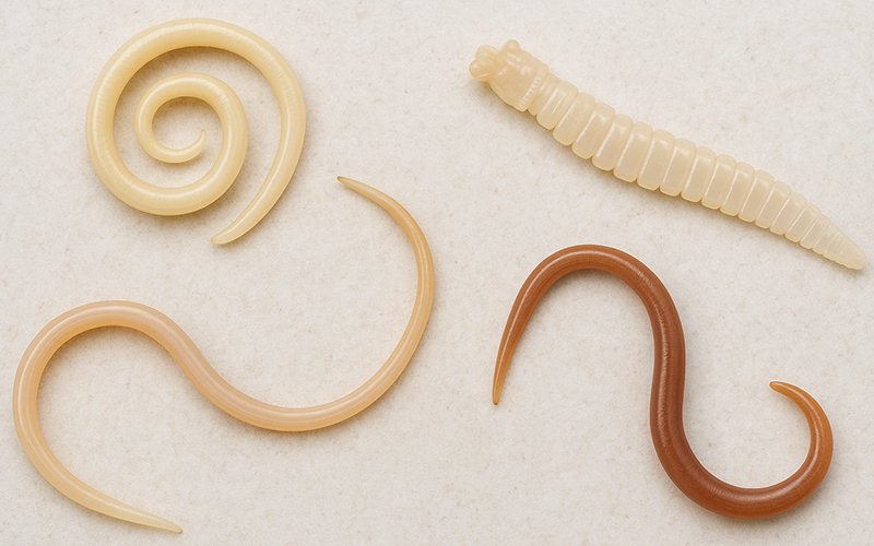 Hakenwürmer, Spulwürmer, Bandwürmer, Parasiten Hund